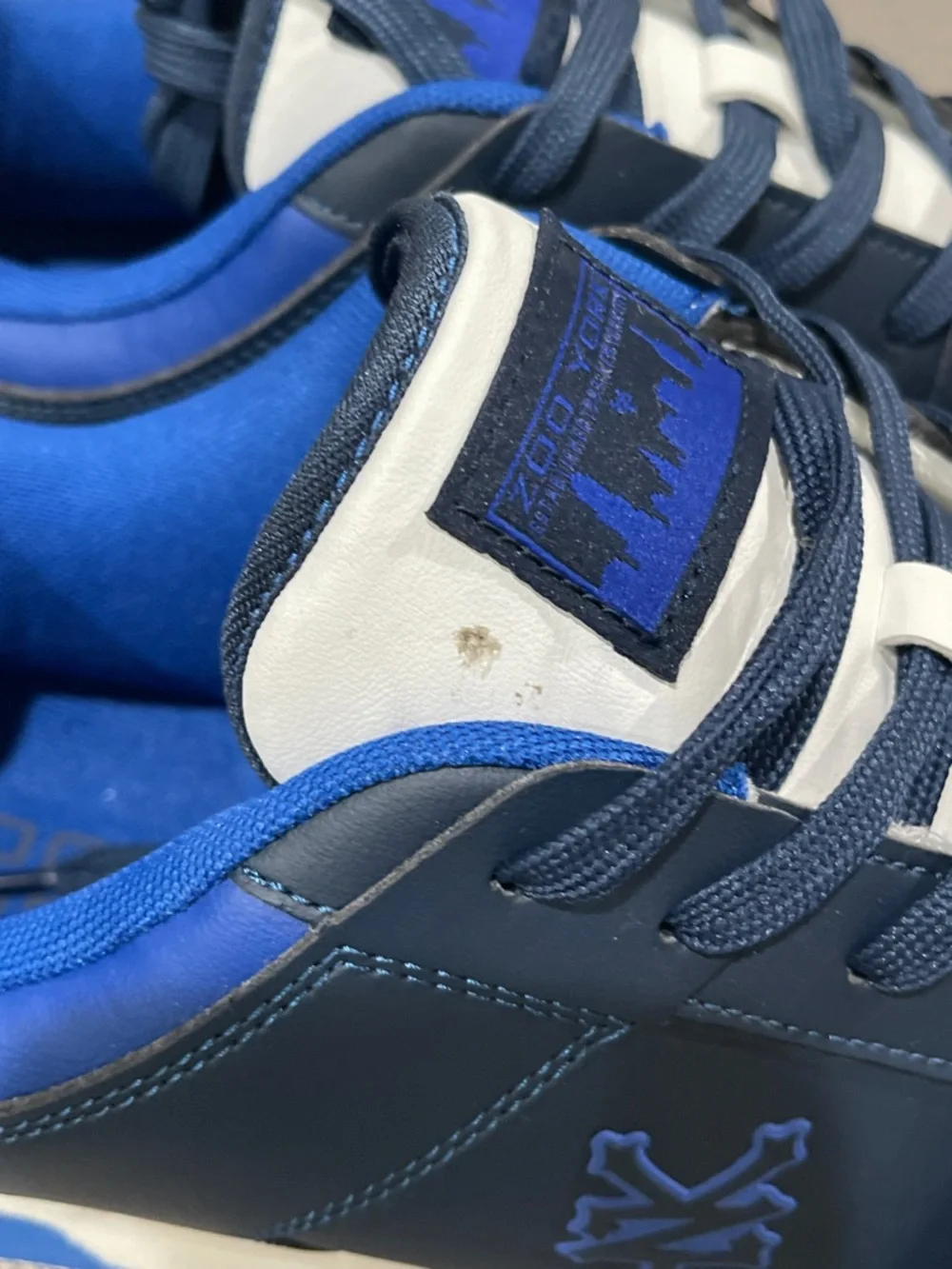 Zoo York Navy White and Blue Hundred Sneakers Size 13 New Without Box - Picture 8 of 9